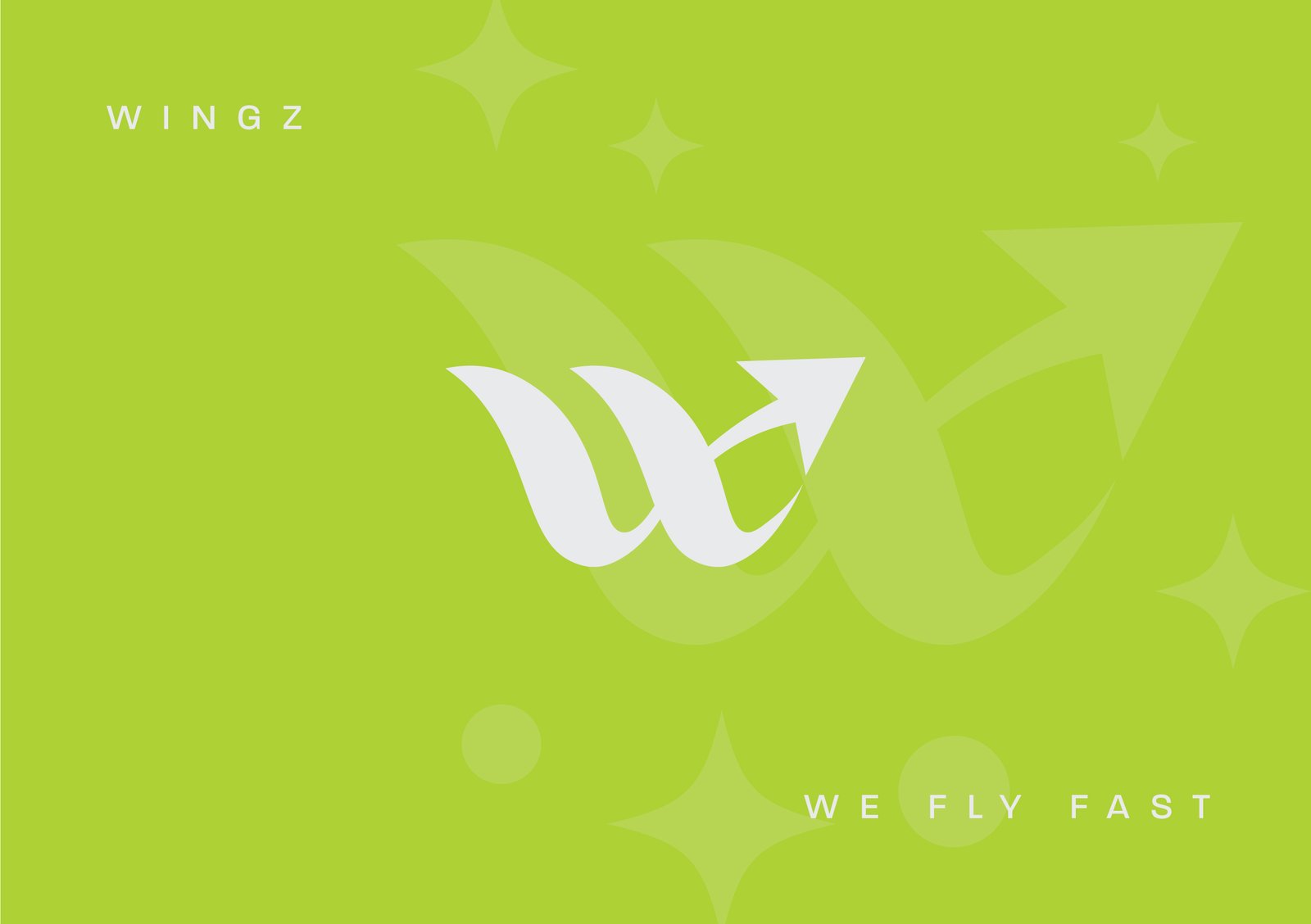 Wingz brand mark on lime green background